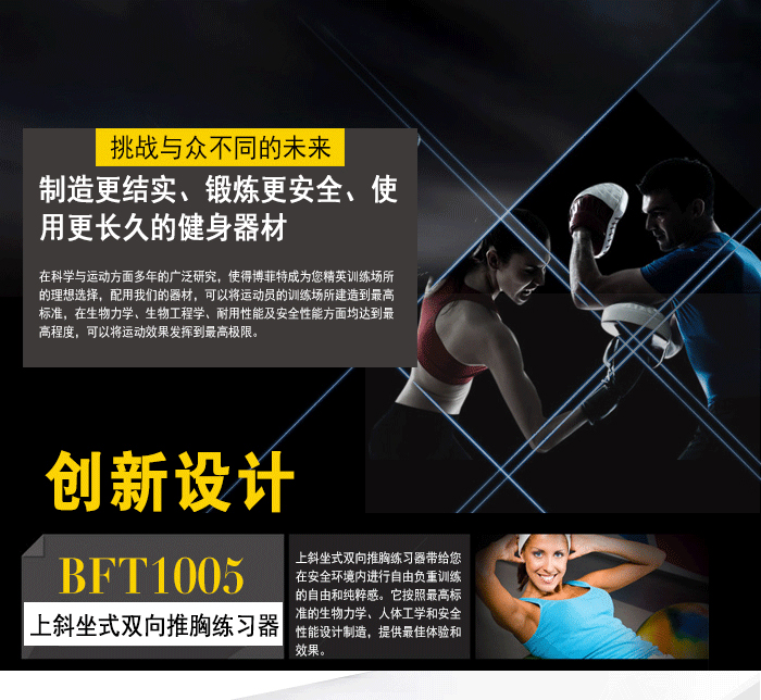 BFT1005上斜坐式雙向推胸訓練器